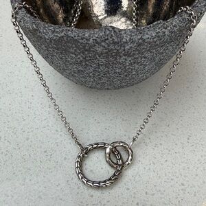 John Hardy Classic Chain Palu Interlocking Station Sterling Silver Necklace